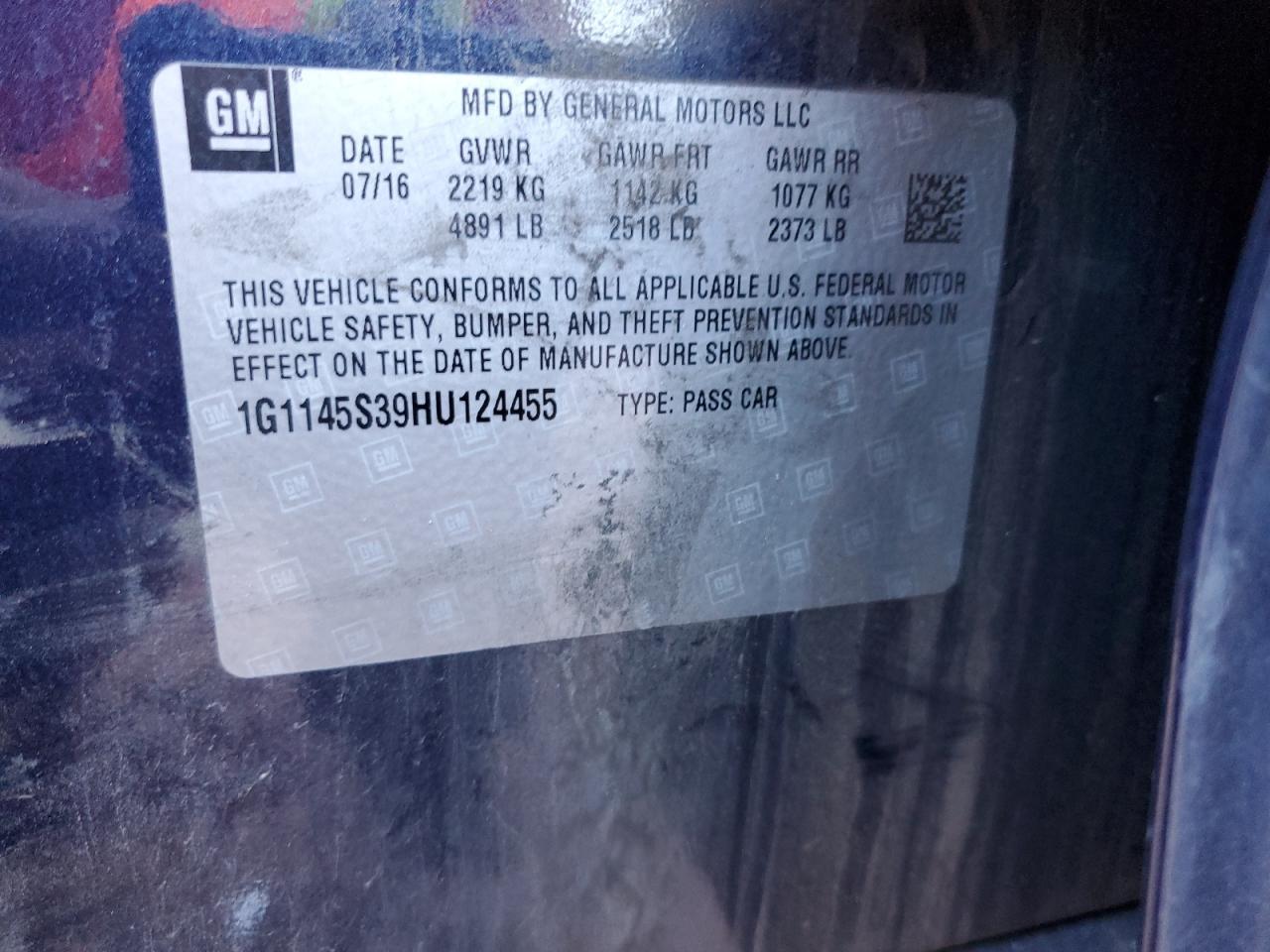 2017 CHEVROLET IMPALA