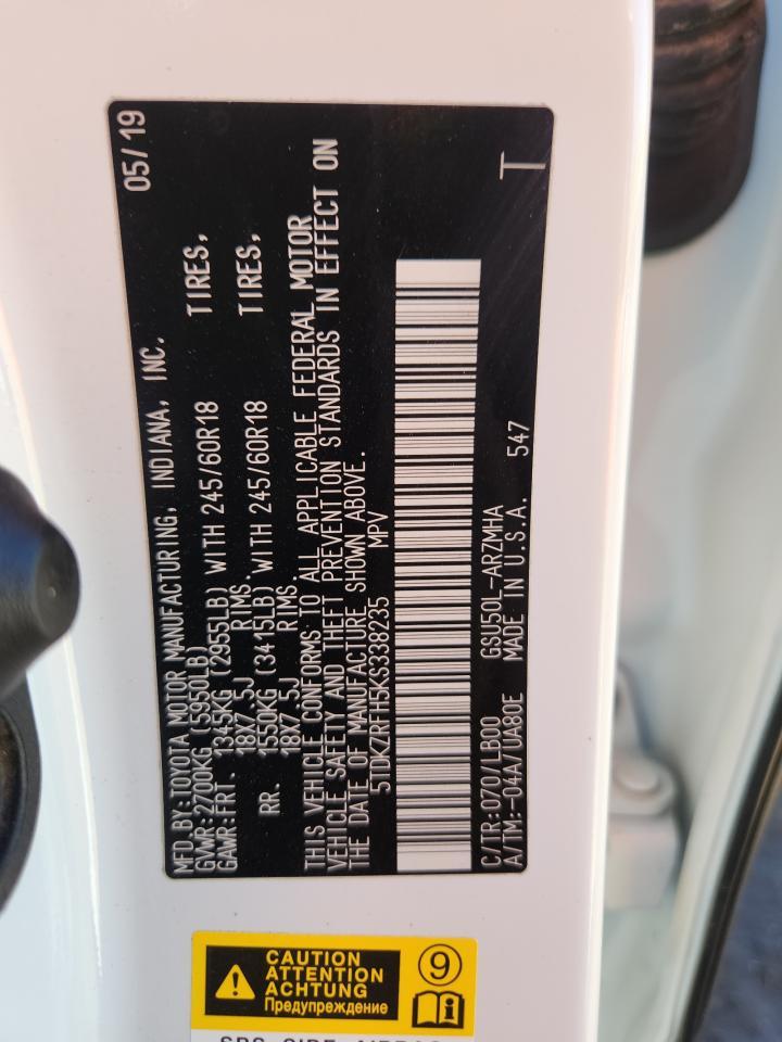 2019 TOYOTA HIGHLANDER
