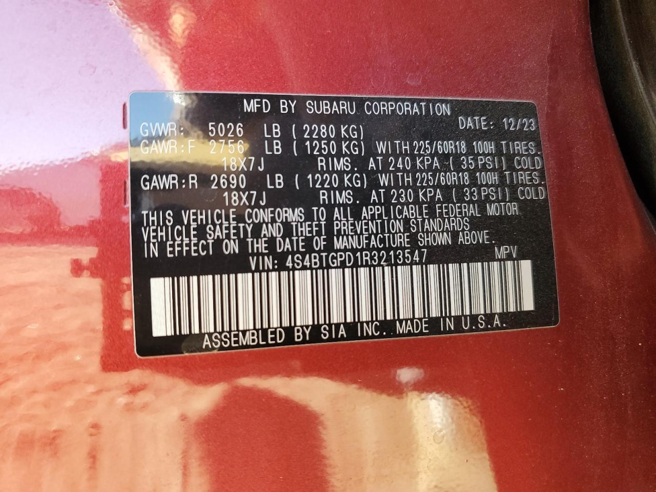 2024 SUBARU Outback