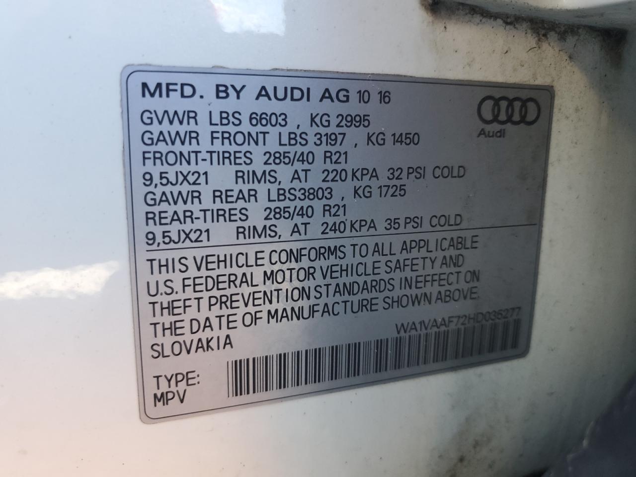 2017 AUDI Q7