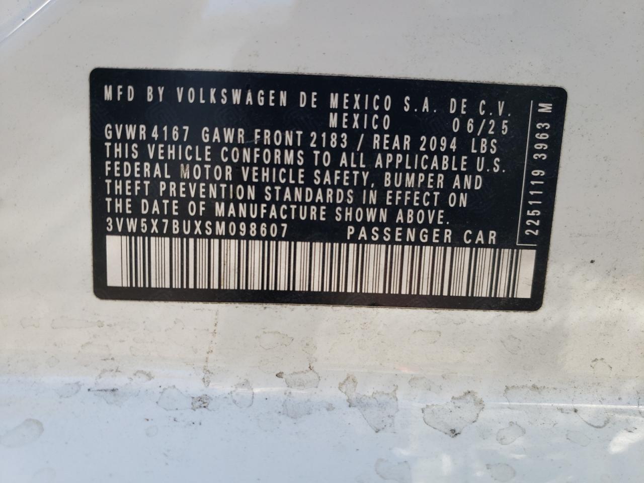 2025 VOLKSWAGEN JETTA