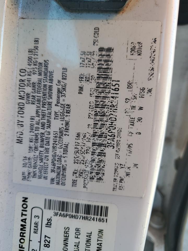 2017 FORD FUSION