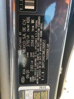 2021 KIA FORTE