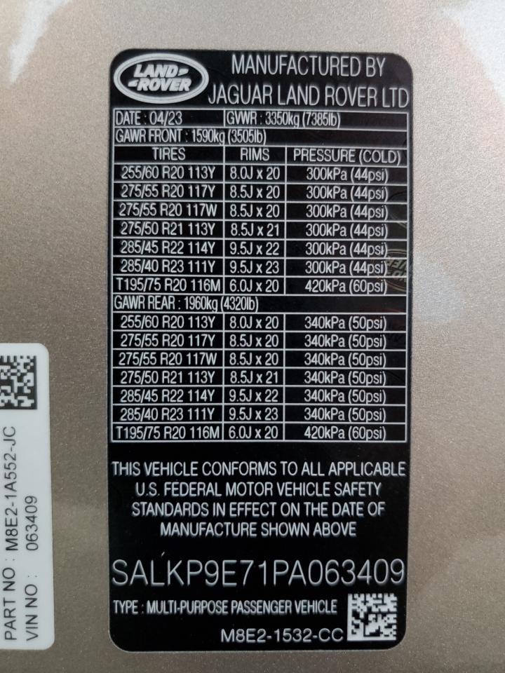 2023 LAND ROVER RANGE ROVER
