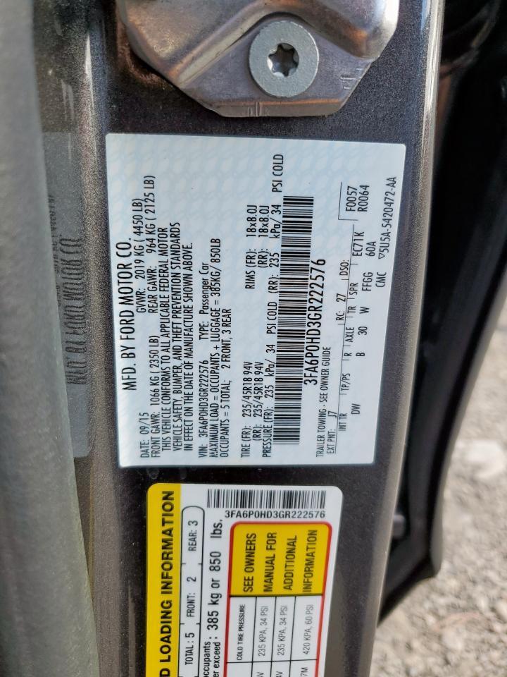 2016 FORD FUSION