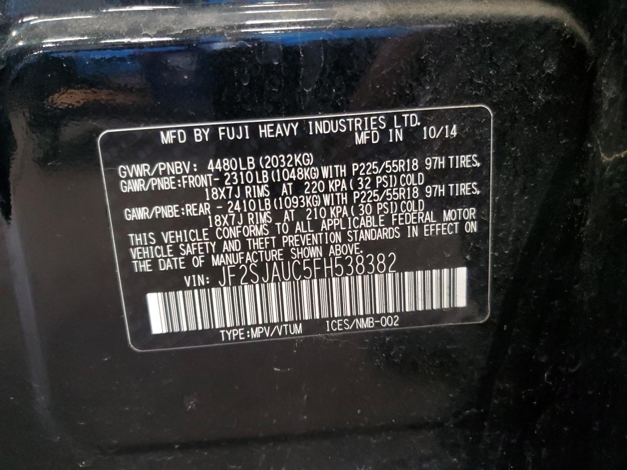 2015 SUBARU FORESTER