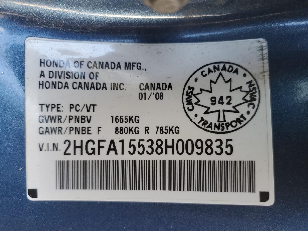 2008 HONDA CIVIC