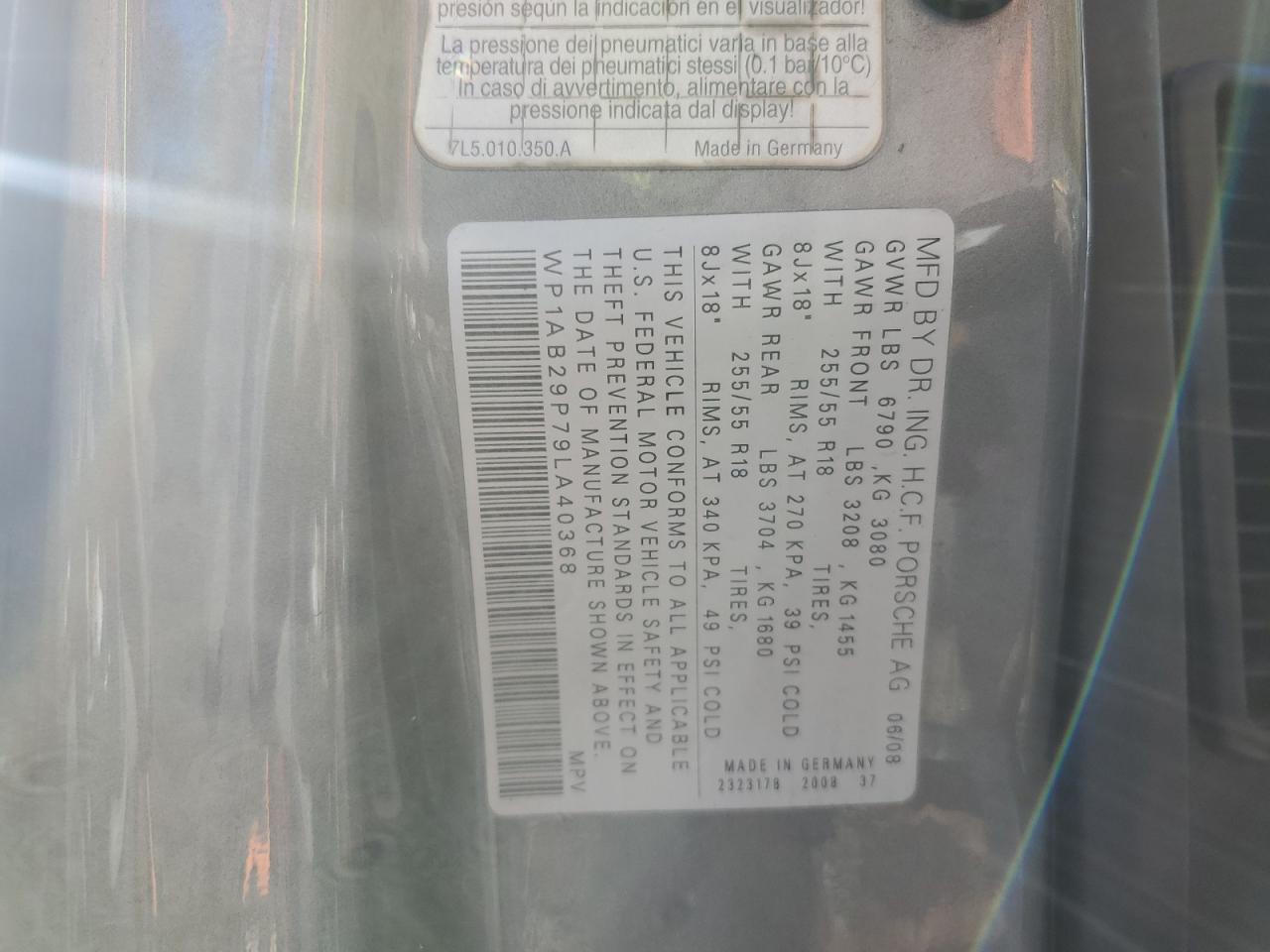 2009 PORSCHE CAYENNE