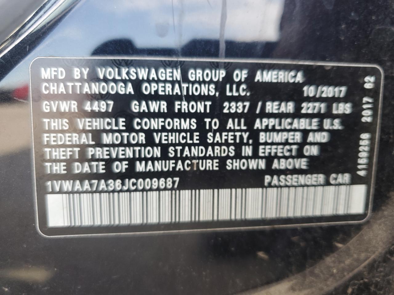 2018 VOLKSWAGEN Passat