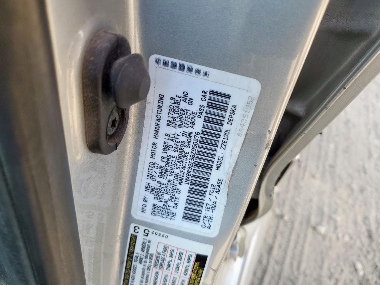2008 TOYOTA COROLLA
