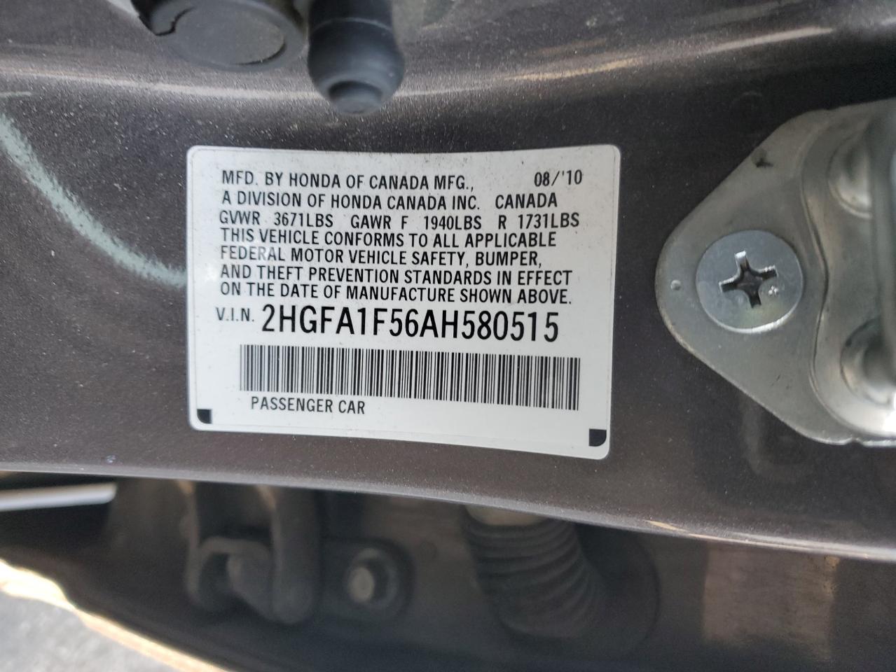 2010 HONDA CIVIC