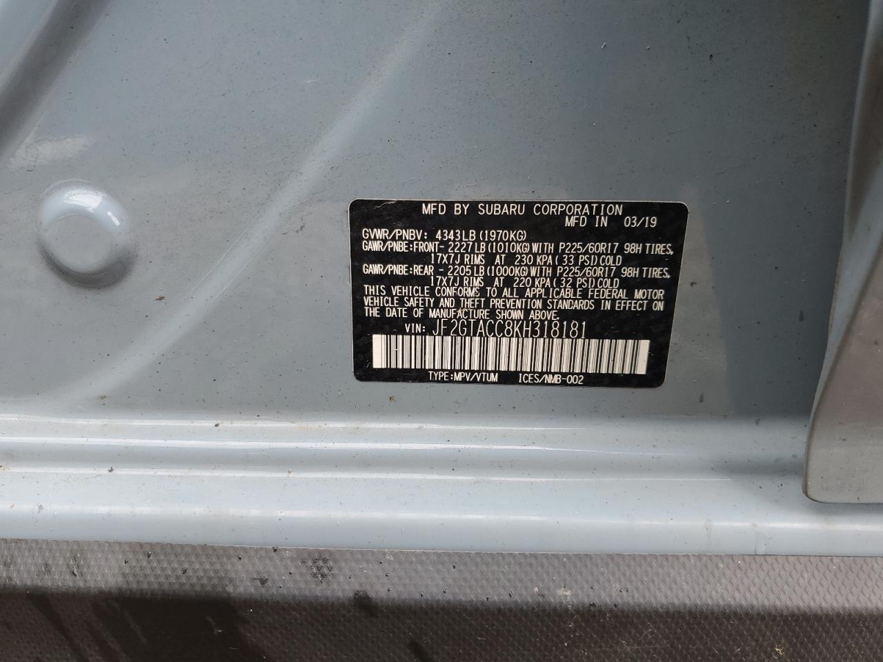 2019 SUBARU Crosstrek