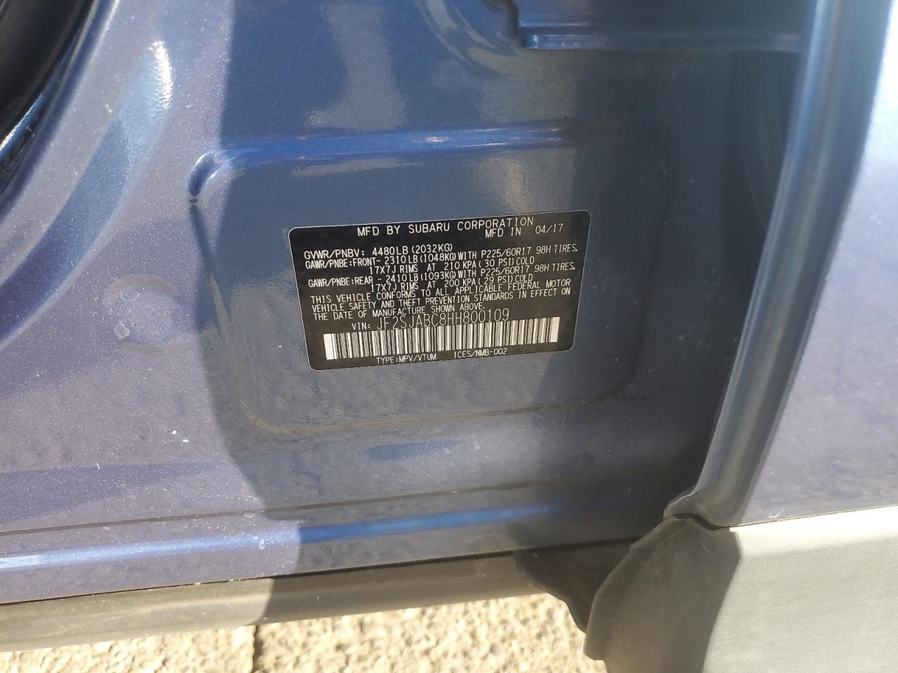 2017 SUBARU FORESTER