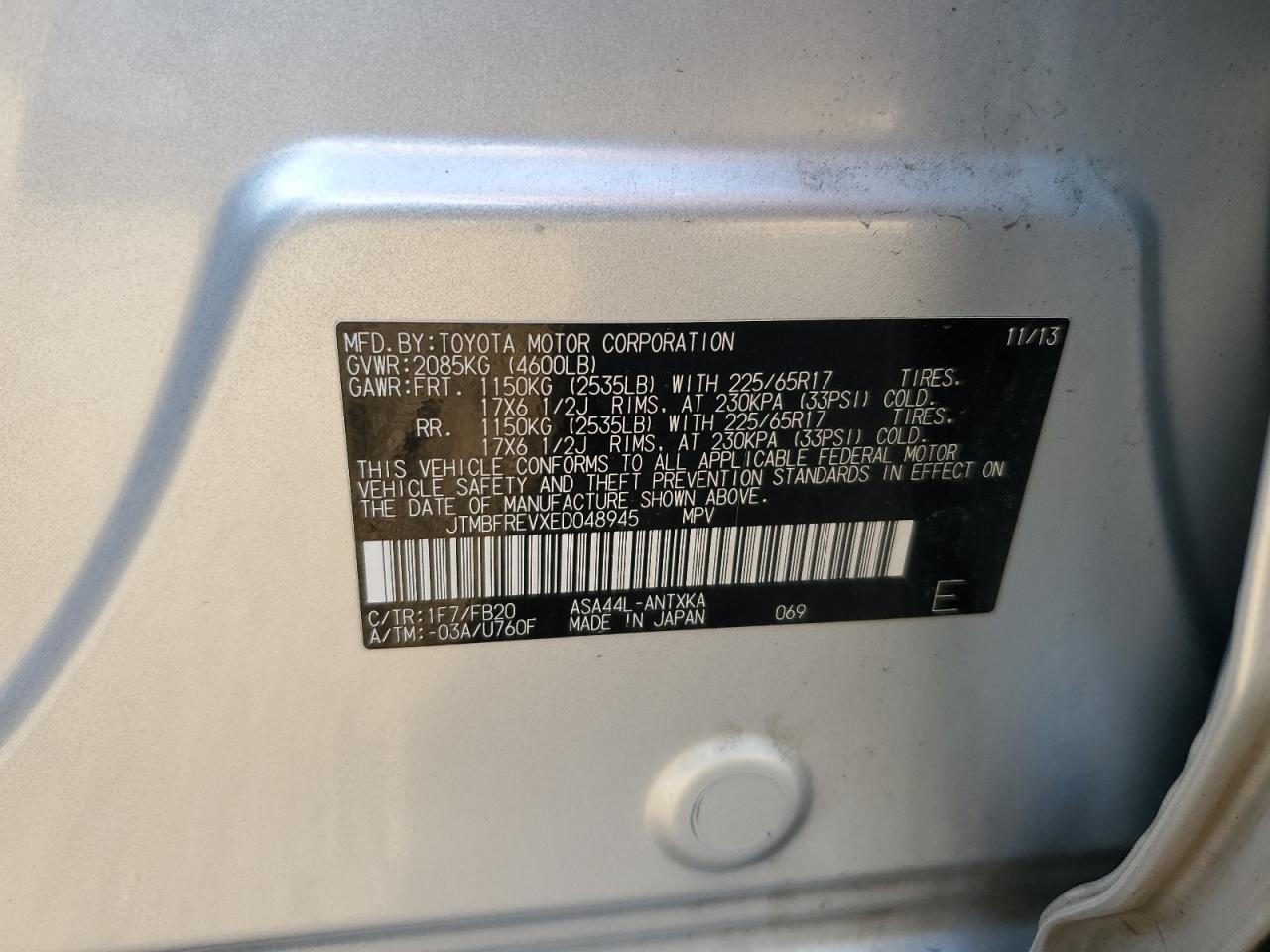 2014 TOYOTA RAV4