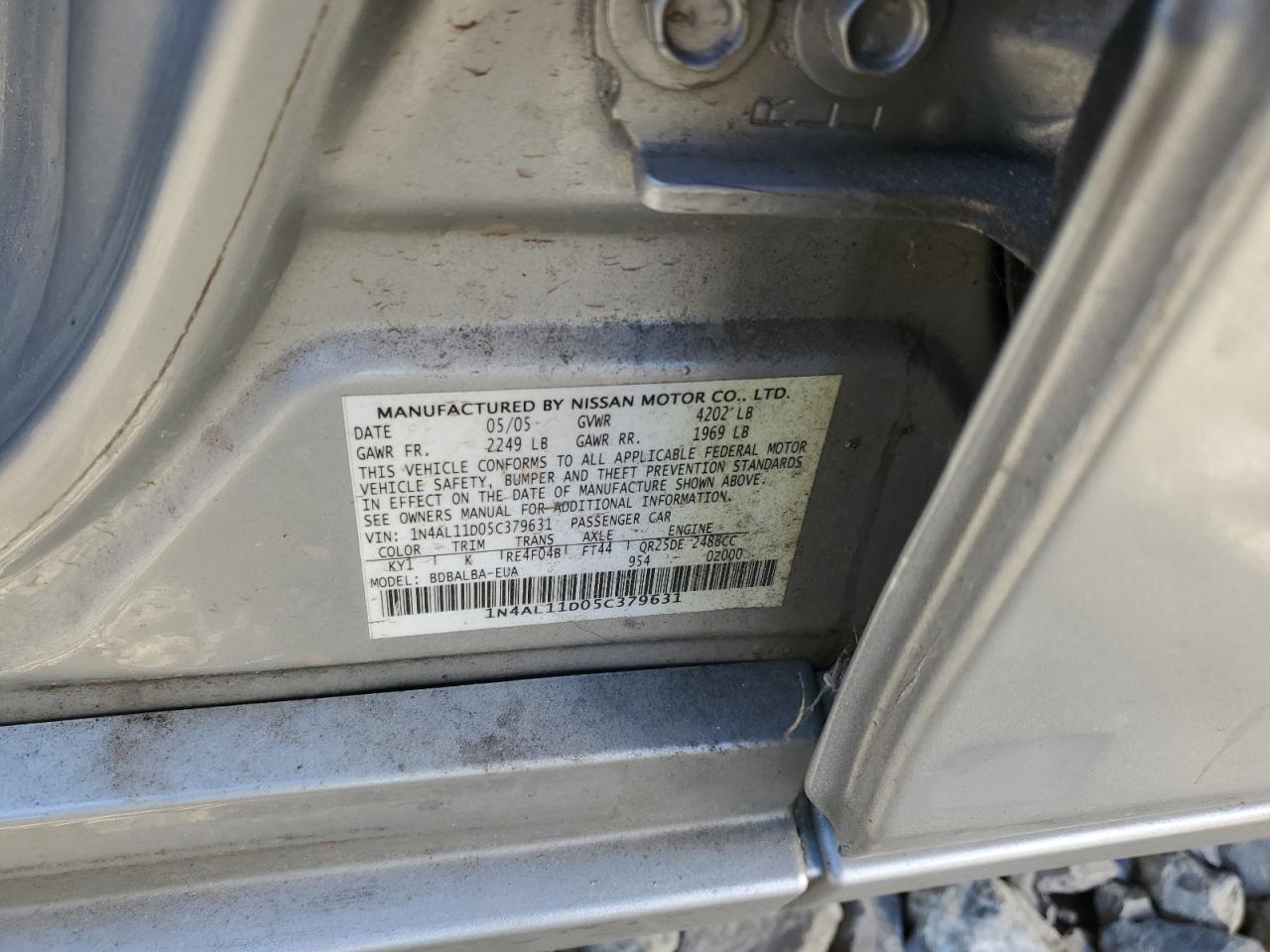2005 NISSAN ALTIMA