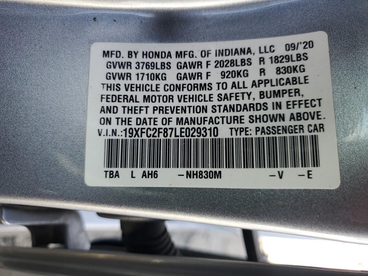 2020 HONDA CIVIC