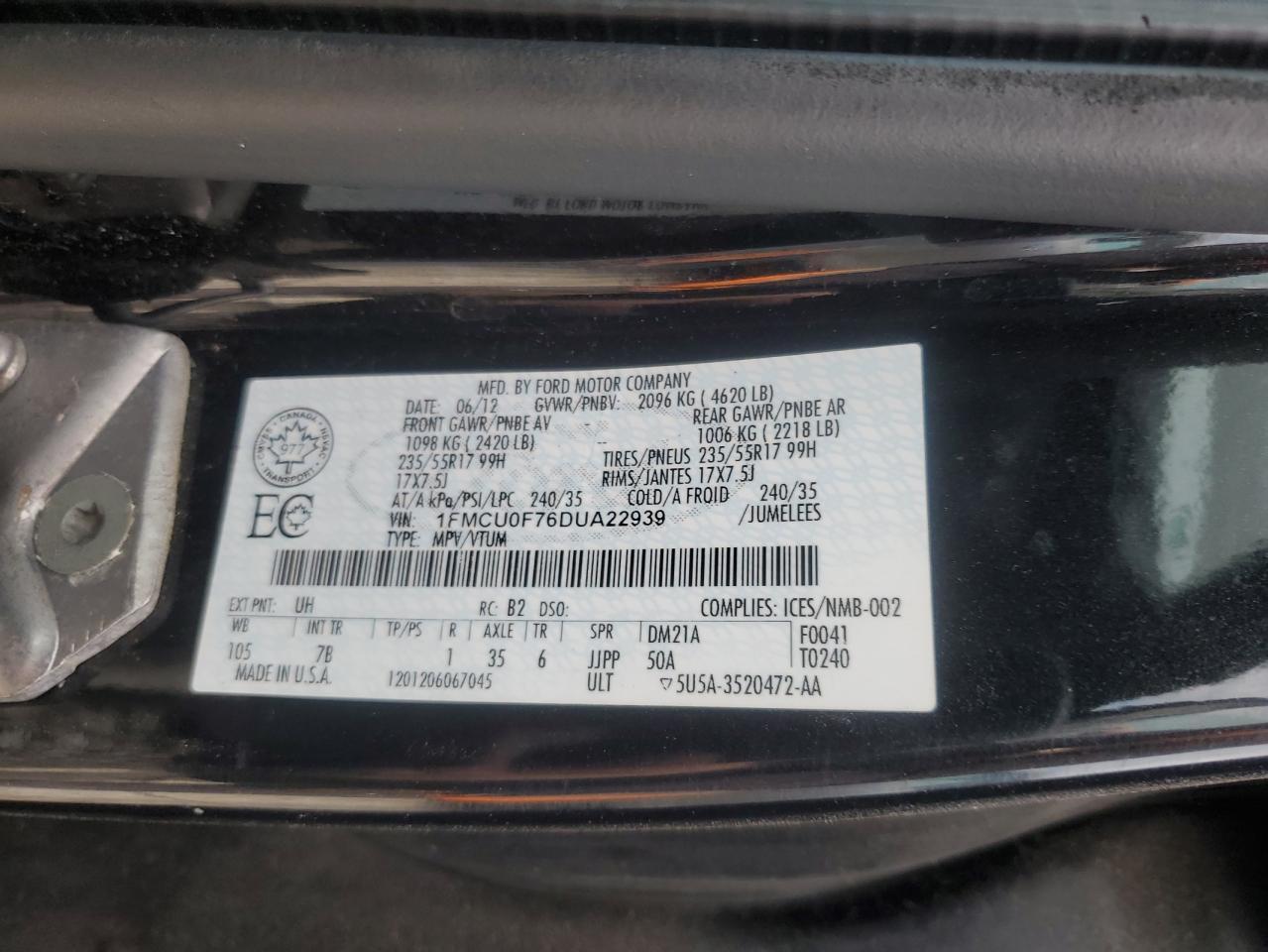 2013 FORD ESCAPE