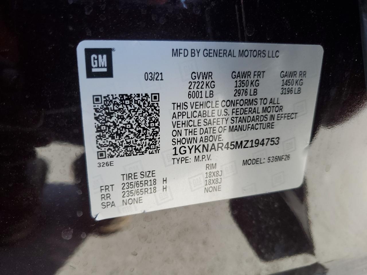 2021 CADILLAC XT5