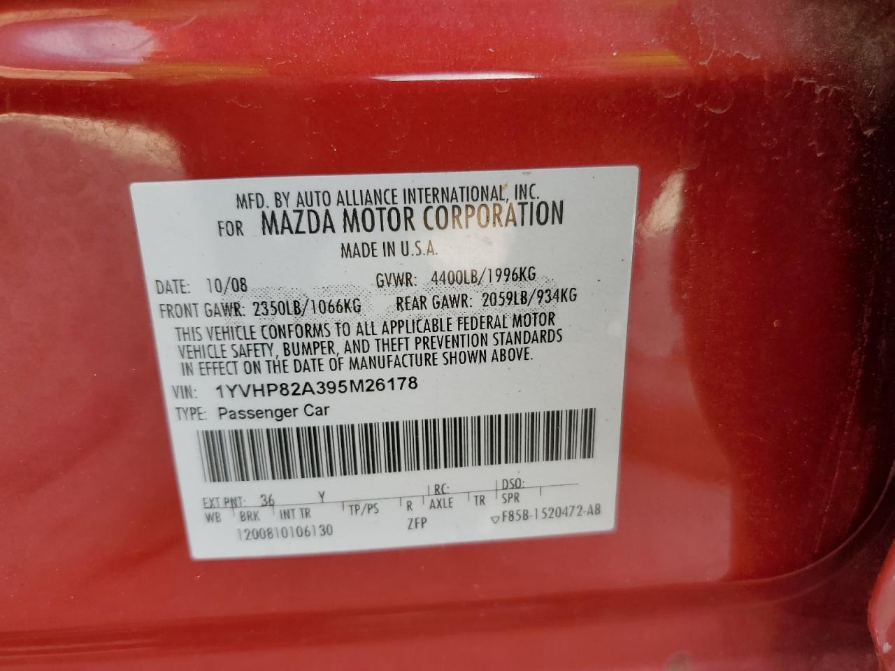 2009 MAZDA 6