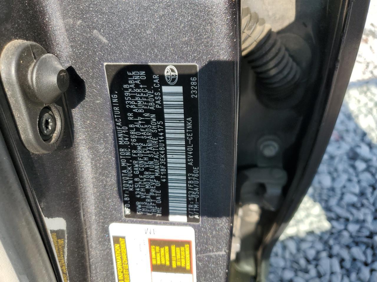 2011 TOYOTA CAMRY