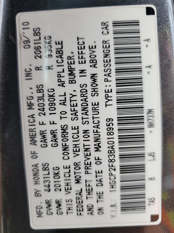 2011 HONDA ACCORD
