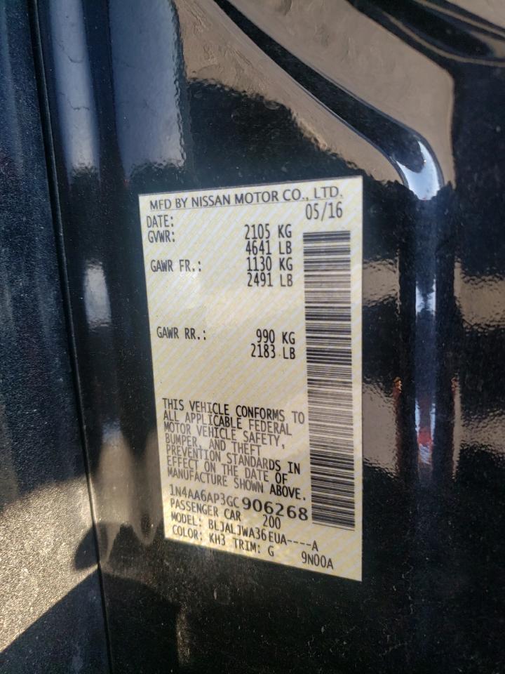 2016 NISSAN Maxima
