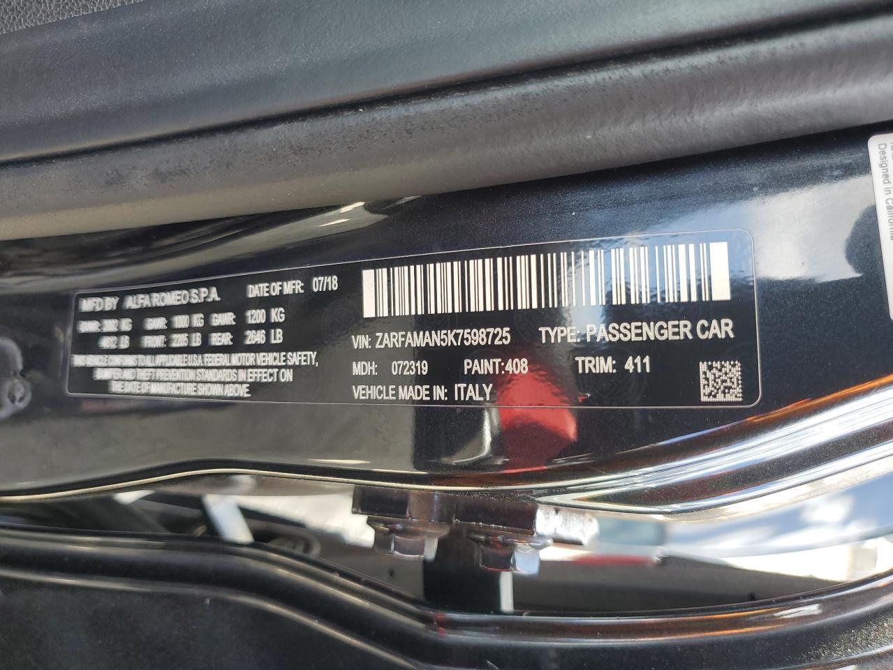2019 ALFA ROMEO Giulia