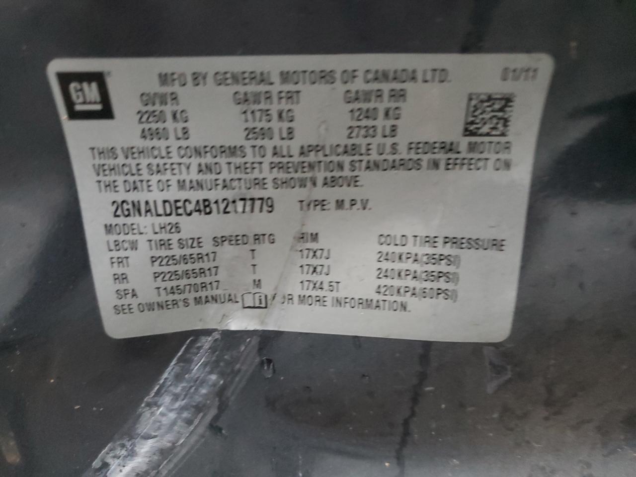 2011 CHEVROLET EQUINOX