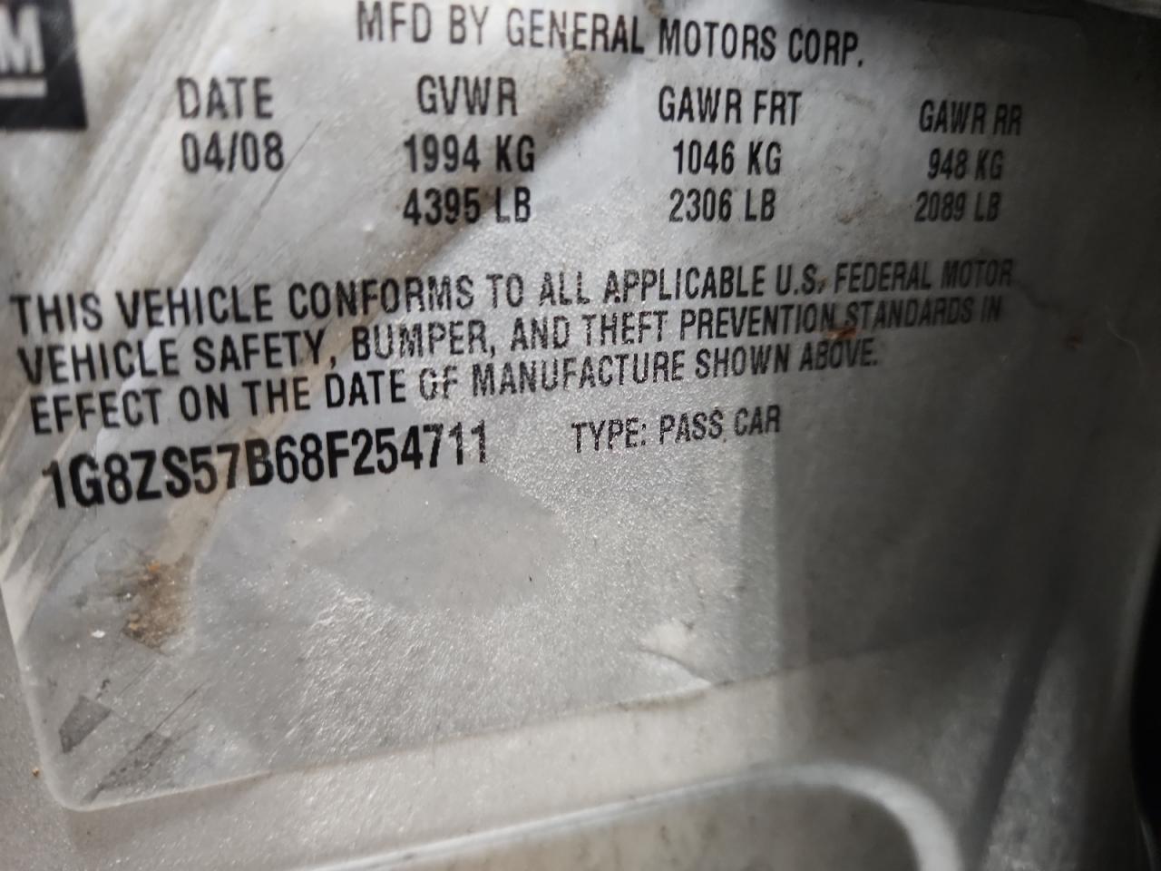 2008 SATURN Aura
