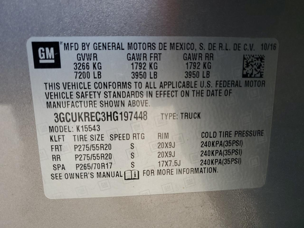 2017 CHEVROLET Silverado