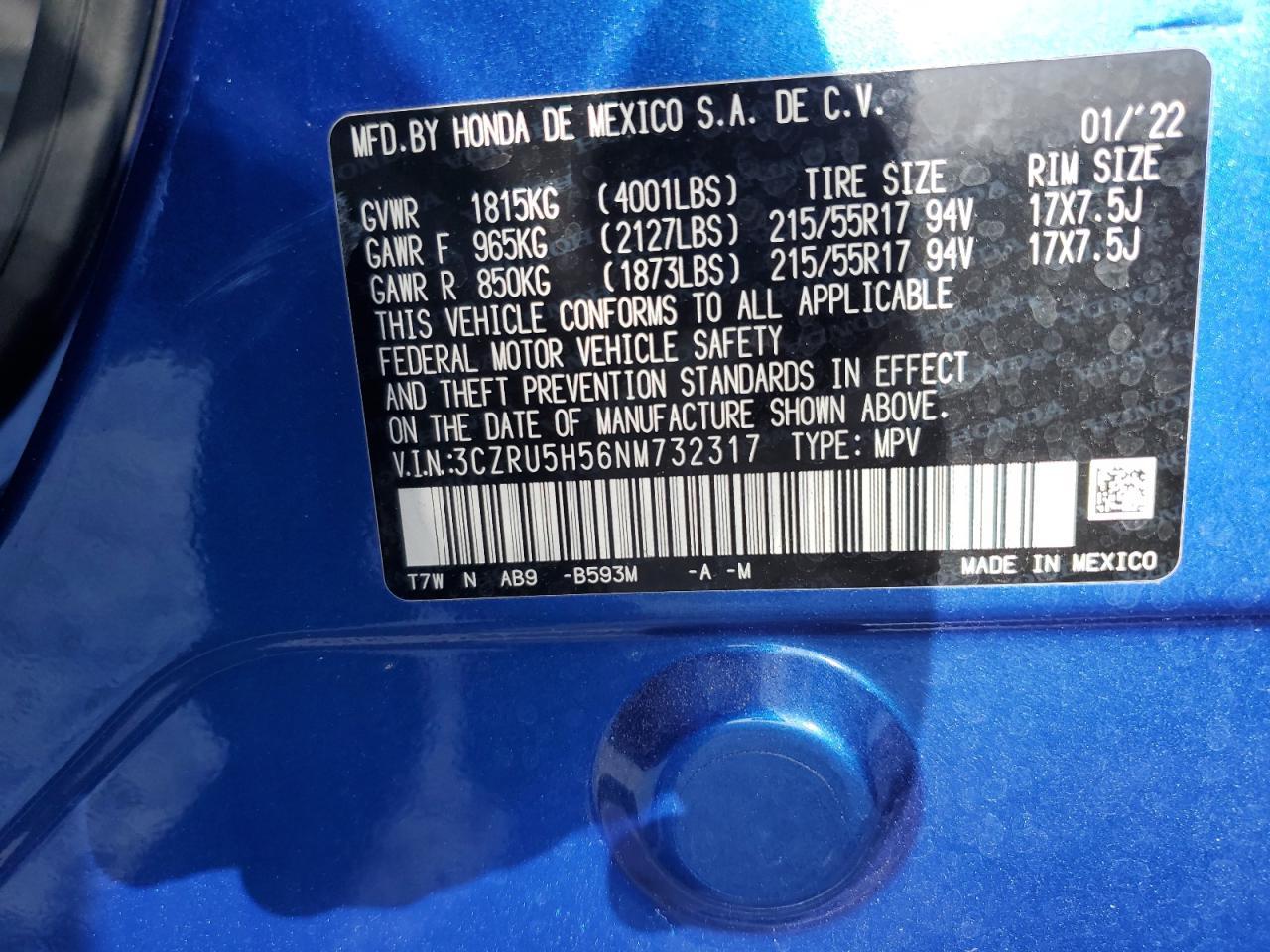 2022 HONDA HR-V
