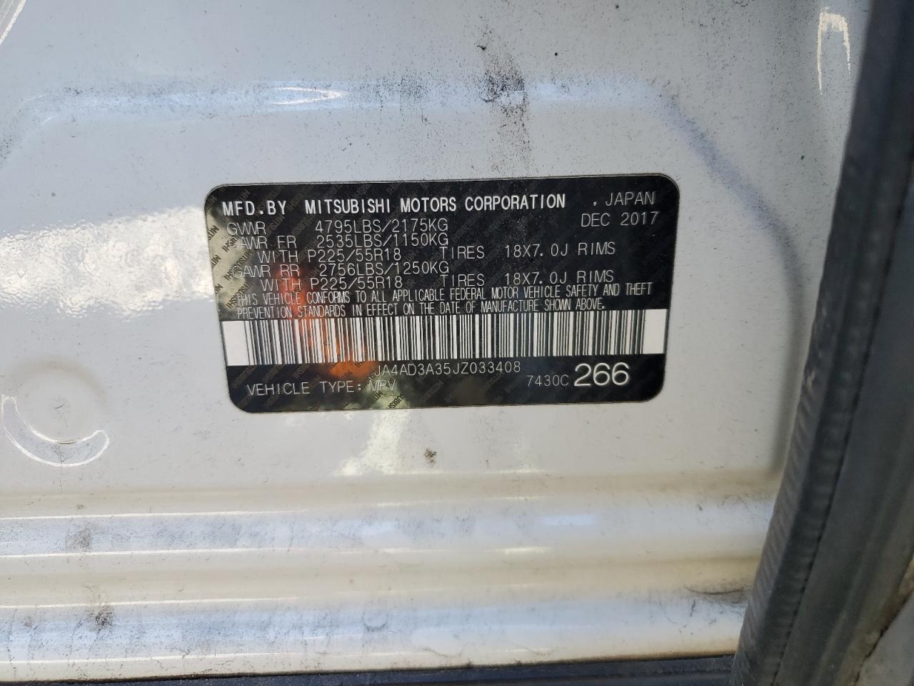 2018 MITSUBISHI outlander