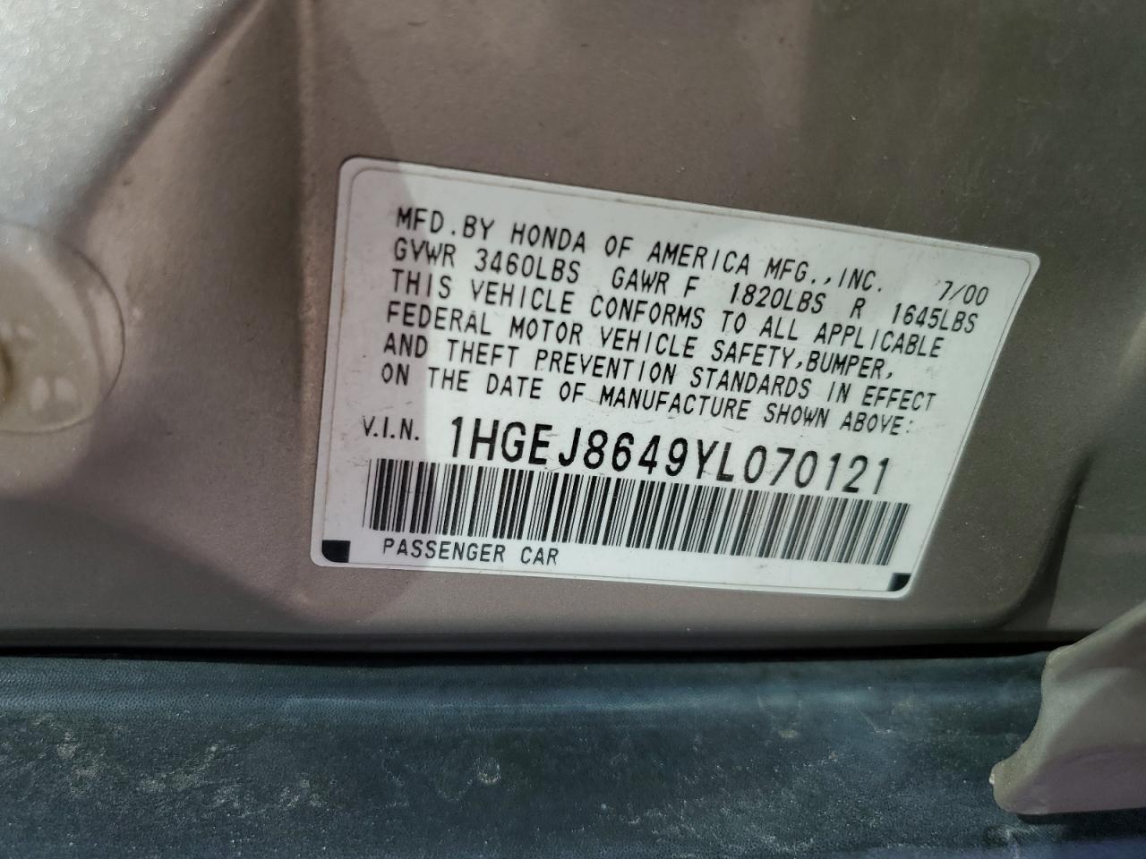 2000 HONDA CIVIC