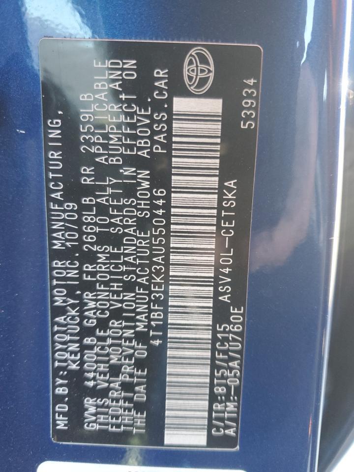 2010 TOYOTA CAMRY