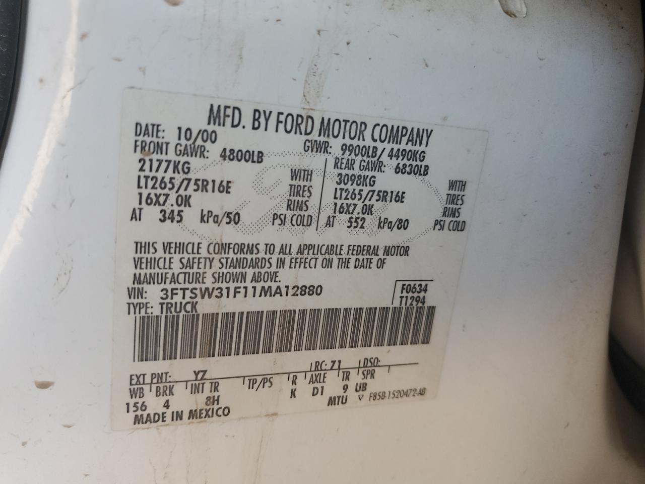 2001 FORD F-350