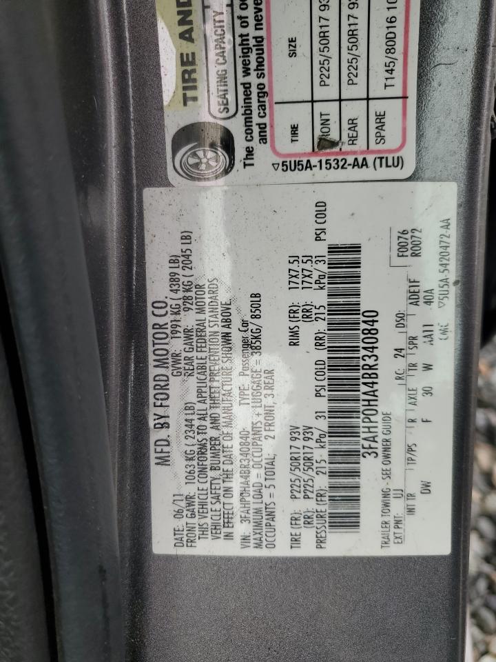 2011 FORD FUSION