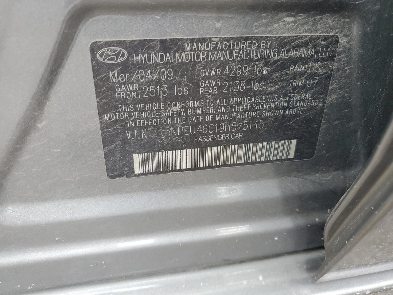 2009 HYUNDAI SONATA