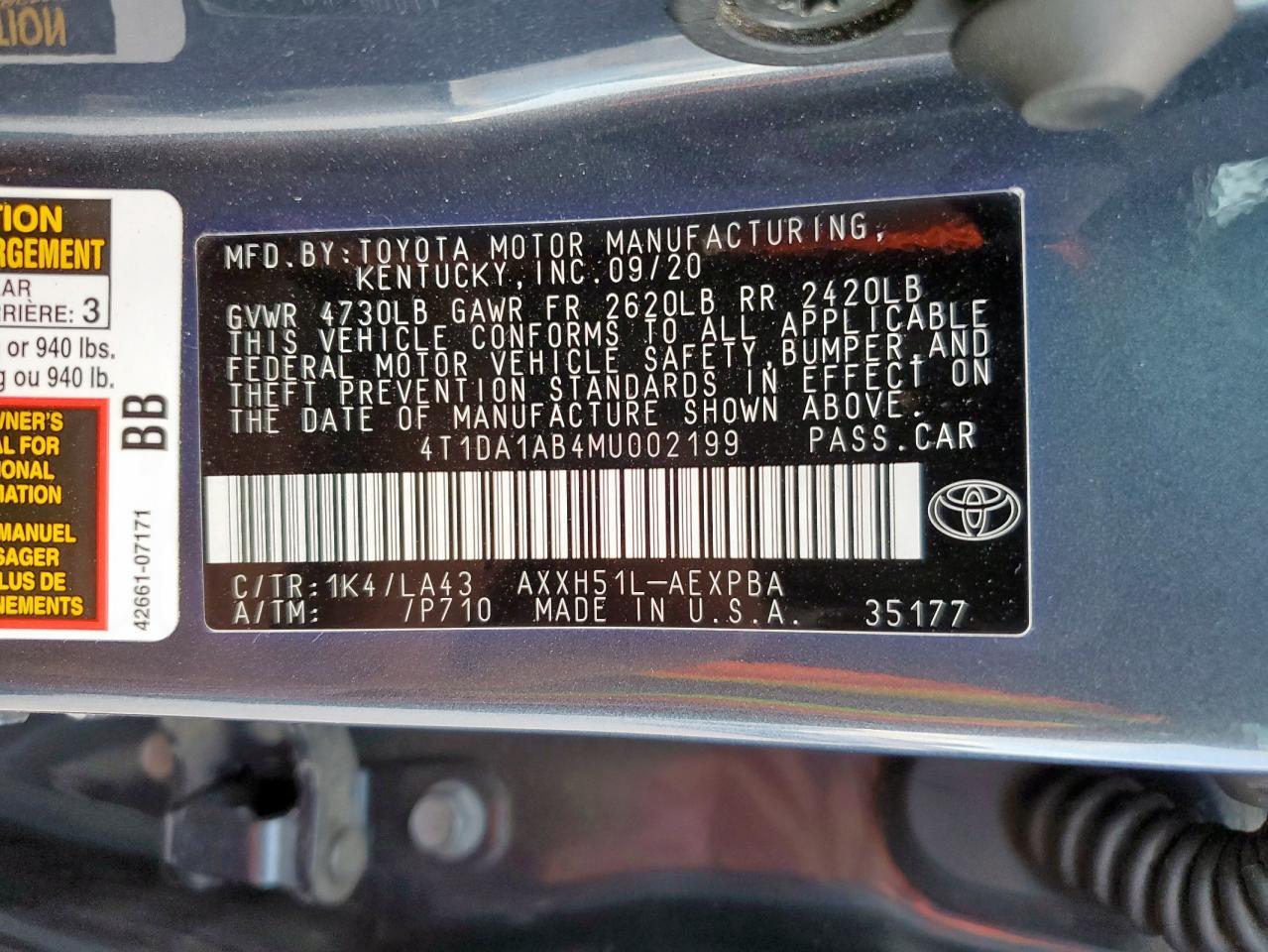 2021 TOYOTA Avalon