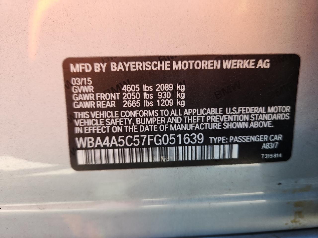 2015 BMW 4 Series