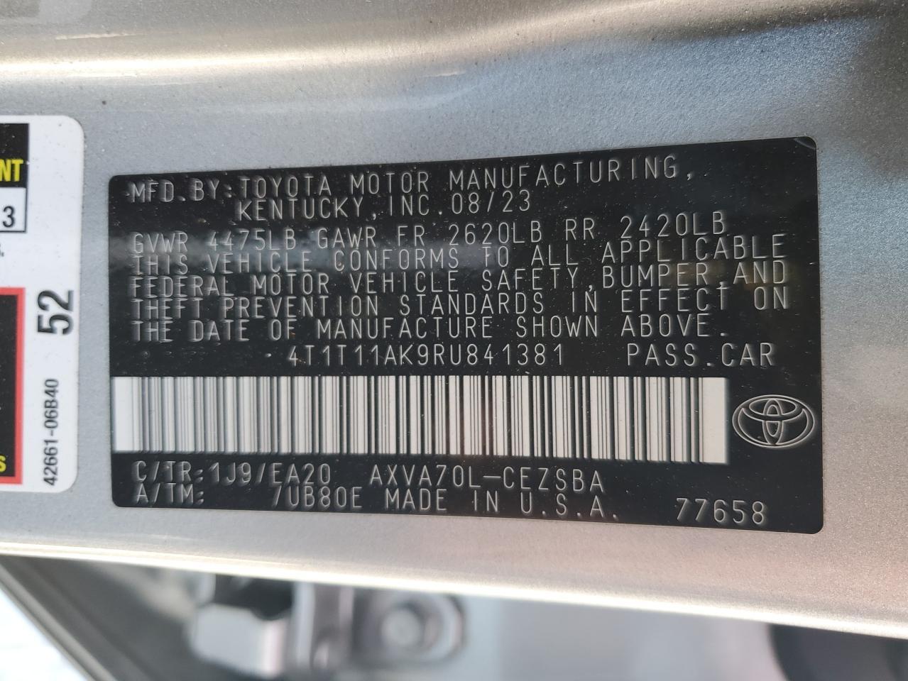2024 TOYOTA CAMRY