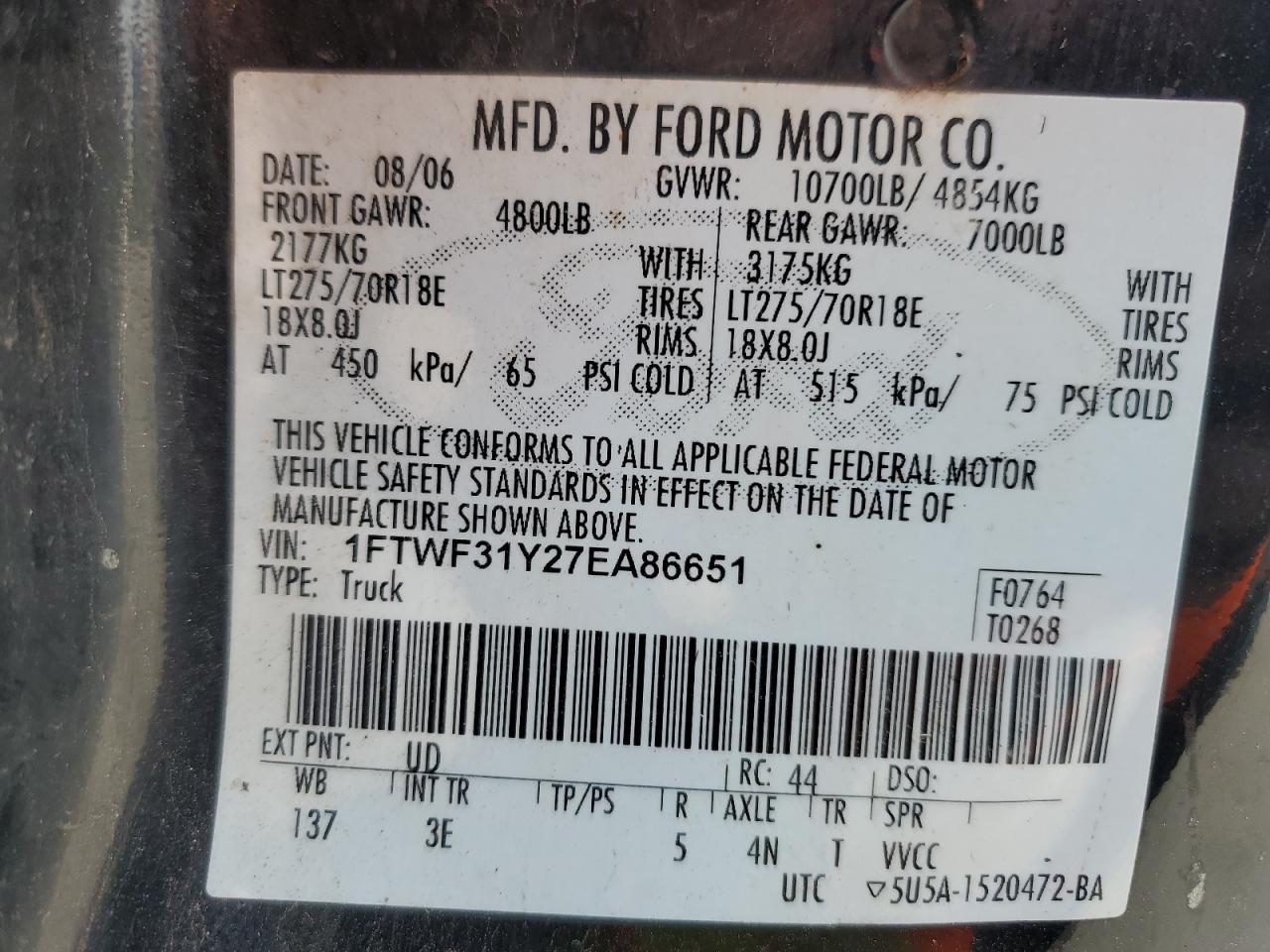 2007 FORD F-350