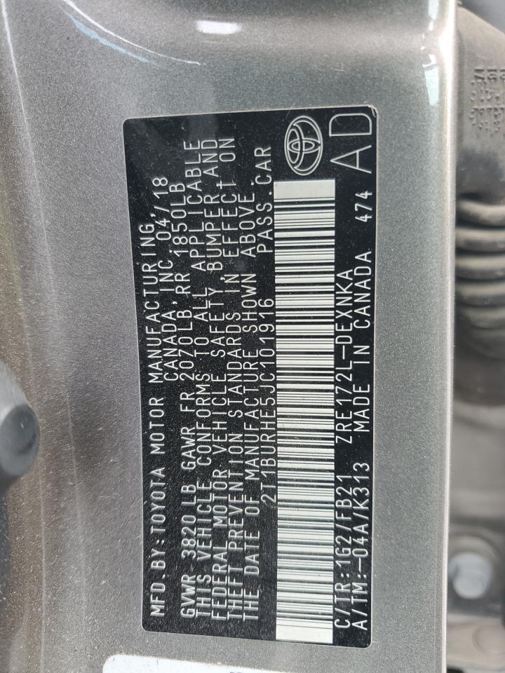 2018 TOYOTA COROLLA