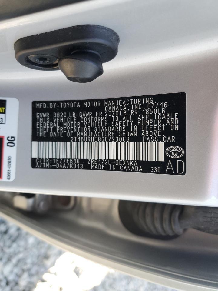 2016 TOYOTA COROLLA