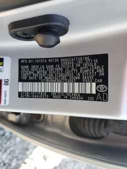 2016 TOYOTA COROLLA