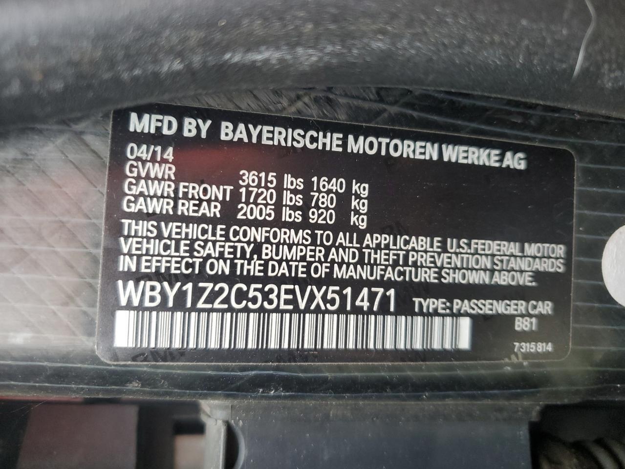 2014 BMW I3