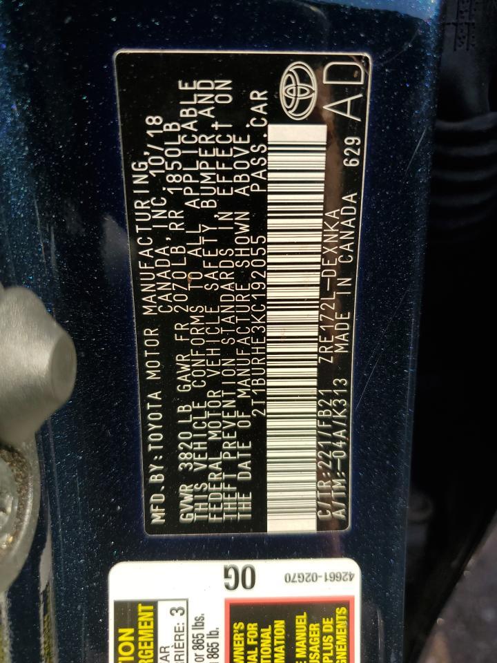 2019 TOYOTA COROLLA