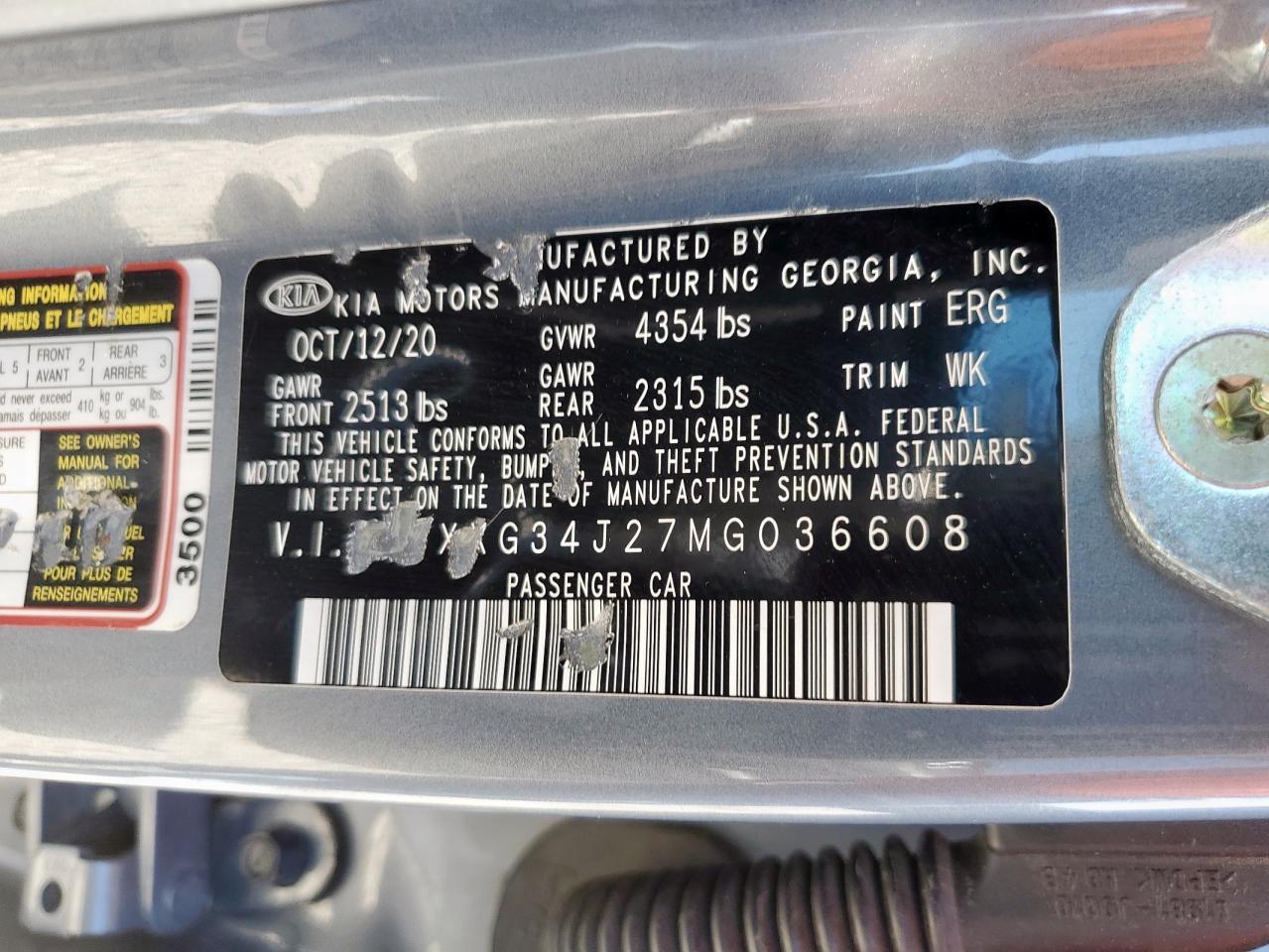 2021 KIA K5