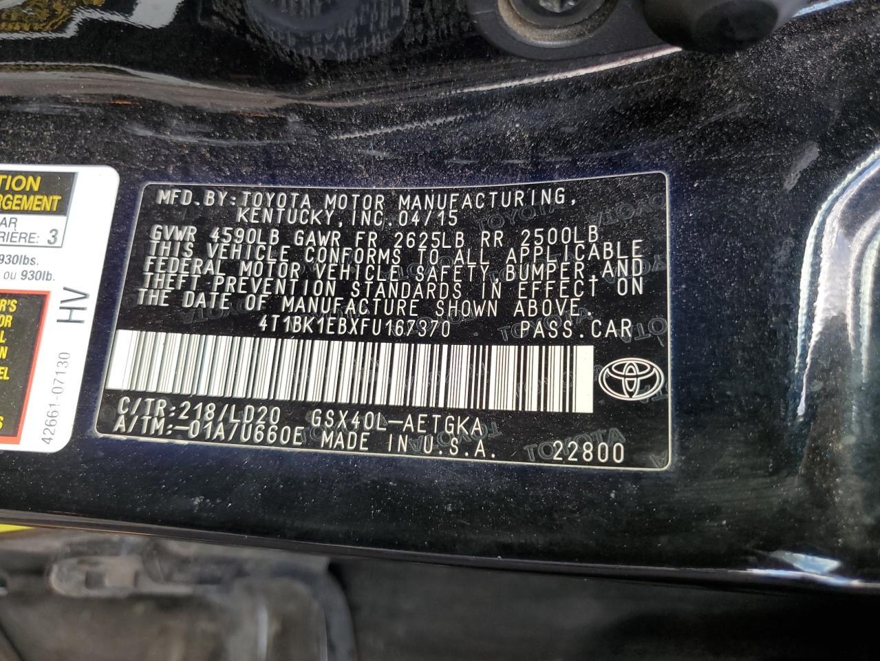 2015 TOYOTA Avalon