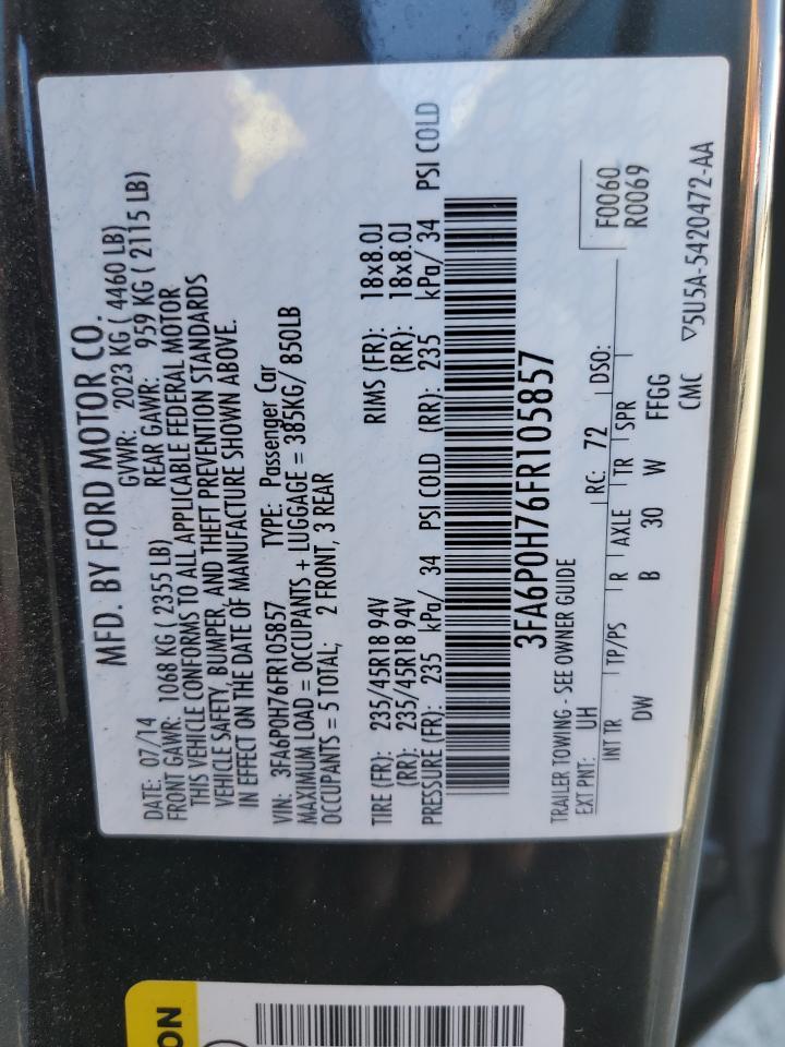 2015 FORD FUSION