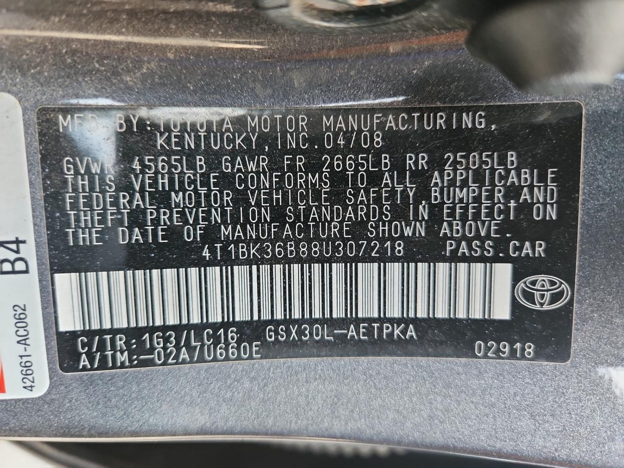 2008 TOYOTA Avalon